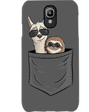 Load image into Gallery viewer, Cool Llama And Sloth In Pocket Meaningful Gift Phone case
