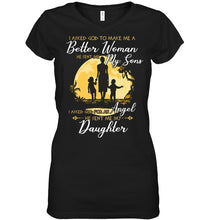 Load image into Gallery viewer, I Asked God To Make Me A Better Woman Ladies V-Neck
