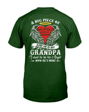 Load image into Gallery viewer, Gift For Grandpa A Big Piece Of My Heart Lives Guys Tee
