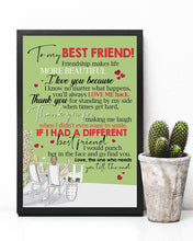 Load image into Gallery viewer, Gift For Best Friend Friendship Makes Life More Beautiful Vertical Poster
