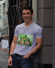 Load image into Gallery viewer, Staffordshire Leprechaun St Patrick's Day Gift For Dog Lovers Guys V-Neck
