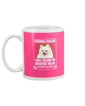 Load image into Gallery viewer, White Pomeranian Will Follow You St. Patrick's Day Printed Mug Mug

