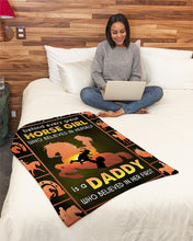 Load image into Gallery viewer, Dad Gift For Daughter Behind Every Great Horse Girl Who Believes In Herself Fleece Blanket
