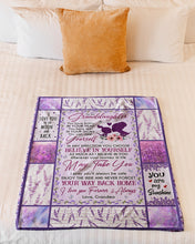 Load image into Gallery viewer, Lavender Pattern Believe In Yourself Grandma Gift For Granddaughter Fleece Blanket
