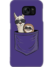 Load image into Gallery viewer, Cool Llama And Sloth In Pocket Meaningful Gift Phone case
