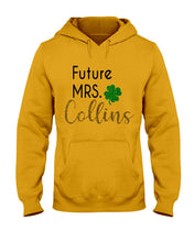 Load image into Gallery viewer, Shamrock Future Mrs Collins St Patrick's Day Hoodie
