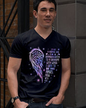 Load image into Gallery viewer, Purple Wings Gift For Angel Grandpa I Used To Be His Angel Guys V-Neck
