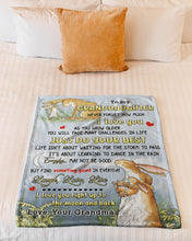 Load image into Gallery viewer, Grandma Gift For Granddaughter Rabbit Just Do Your Best Fleece Blanket
