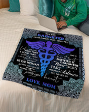 Load image into Gallery viewer, Medical Symbol Gift For Nurse Daughter Never Truly Part Maybe In Distance Fleece Blanket
