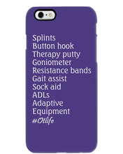 Load image into Gallery viewer, Splints Button Hook Therapy Putty Goniometer Resistance Bands Phone case
