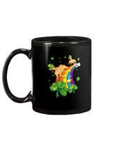 Load image into Gallery viewer, Frenchie Running On Rainbow Clover St Patrick's Day Gift For Dog Lovers Mug

