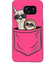 Load image into Gallery viewer, Cool Llama And Sloth In Pocket Meaningful Gift Phone case
