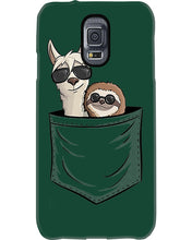 Load image into Gallery viewer, Cool Llama And Sloth In Pocket Meaningful Gift Phone case
