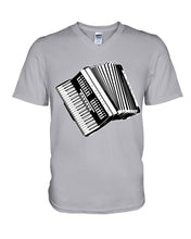 Load image into Gallery viewer, Accordion Black And White Special Gift For Accordionist Guys V-Neck
