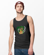 Load image into Gallery viewer, German Shepherd Green And White Clover Design St Patrick's Day Gift For Dog Lovers Unisex Tank Top
