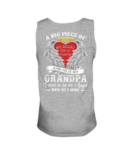 Load image into Gallery viewer, Gift For Grandpa A Big Piece Of My Heart Lives Unisex Tank Top
