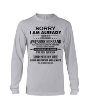 Load image into Gallery viewer, A Freaking Awesome Husband Is My Life Unisex Long Sleeve
