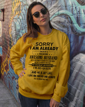 Load image into Gallery viewer, A Freaking Awesome Husband Is My Life Sweatshirt
