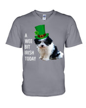 Load image into Gallery viewer, Mal-Shi Irish Today St. Patrick's Day Printed Mug Guys V-Neck

