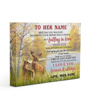 Load image into Gallery viewer, Deer Natural River Love You Forever Custom Name Gift For Wife Matte Canvas

