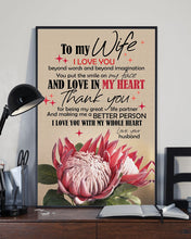Load image into Gallery viewer, Protea Flower Love You With All My Heart Gift For Wife Vertical Poster

