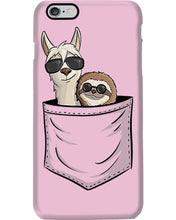 Load image into Gallery viewer, Cool Llama And Sloth In Pocket Meaningful Gift Phone case
