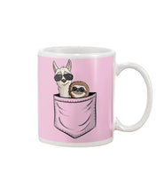 Load image into Gallery viewer, Cool Llama And Sloth In Pocket Meaningful Gift Mug
