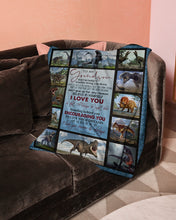Load image into Gallery viewer, Grandma Gift For Grandson Always Standing Behind You T Rex Fleece Blanket
