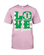 Load image into Gallery viewer, 2nd Grade Love White Clover St Patrick's Day Gift For Teacher Guys Tee
