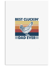 Load image into Gallery viewer, Best Cluckin' Dad Ever Retro Vintage Gift For Dad Vertical Poster
