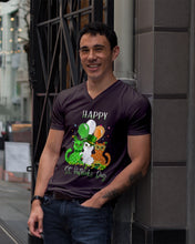 Load image into Gallery viewer, Lovely Cat And Balloons Happy St Patrick's Day Gift For Cat Lovers Guys V-Neck
