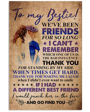 Load image into Gallery viewer, Thank You For Making Me Laugh Gift For Bestie Vertical Poster
