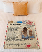 Load image into Gallery viewer, Daughter Gift For Mom You Taught Me To Laugh Fleece Blanket
