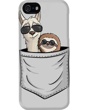 Load image into Gallery viewer, Cool Llama And Sloth In Pocket Meaningful Gift Phone case

