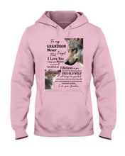 Load image into Gallery viewer, Wolf Grandma Gift For Grandson Believe In Yourself Hoodie
