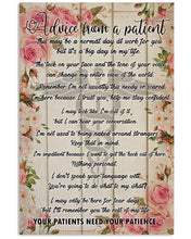Load image into Gallery viewer, Phlebotomist Advice From A Patient Floral Background Vertical Poster
