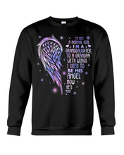 Load image into Gallery viewer, Purple Wings Gift For Angel Grandpa I Used To Be His Angel Sweatshirt
