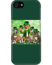 Load image into Gallery viewer, Staffordshire Leprechaun St Patrick's Day Gift For Dog Lovers Phone case
