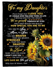 Load image into Gallery viewer, You Are My Sun Moon And Star Dad Gift For Daughter Fleece Blanket

