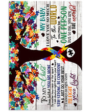 Load image into Gallery viewer, Puzzle Tree Autism Awareness Gift For Child I'll Fight For Light Vertical Poster
