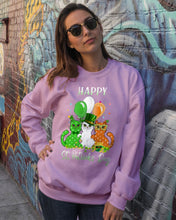 Load image into Gallery viewer, Lovely Cat And Balloons Happy St Patrick's Day Gift For Cat Lovers Sweatshirt
