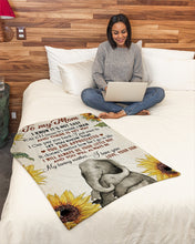 Load image into Gallery viewer, Elephant Son Gift For Mom I Will Always Be Your Little Boy Fleece Blanket
