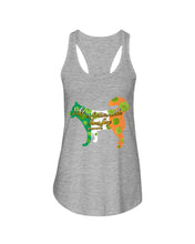 Load image into Gallery viewer, Life Is Better With Husky Around Ireland Flag Color St Patrick's Day Gift For Dog Lovers Ladies Flowy Tank
