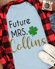 Load image into Gallery viewer, Shamrock Future Mrs Collins St Patrick's Day Guys Tee
