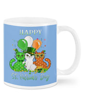 Load image into Gallery viewer, Lovely Cat And Balloons Happy St Patrick's Day Gift For Cat Lovers Mug
