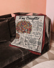 Load image into Gallery viewer, Colorful Tree Mom Gift For Daughter How Much I Love You Fleece Blanket

