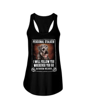 Load image into Gallery viewer, Standard Schnauzer Personal Stalker St. Patrick's Day Printed Mug Ladies Flowy Tank
