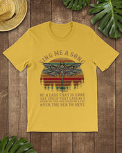 Load image into Gallery viewer, Sing Me A Song Dragonfly Retro Vintage Guys Tee
