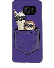 Load image into Gallery viewer, Cool Llama And Sloth In Pocket Meaningful Gift Phone case
