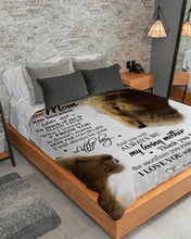 Load image into Gallery viewer, Lion Son Gift For Mom I Love You Always Sherpa Blanket
